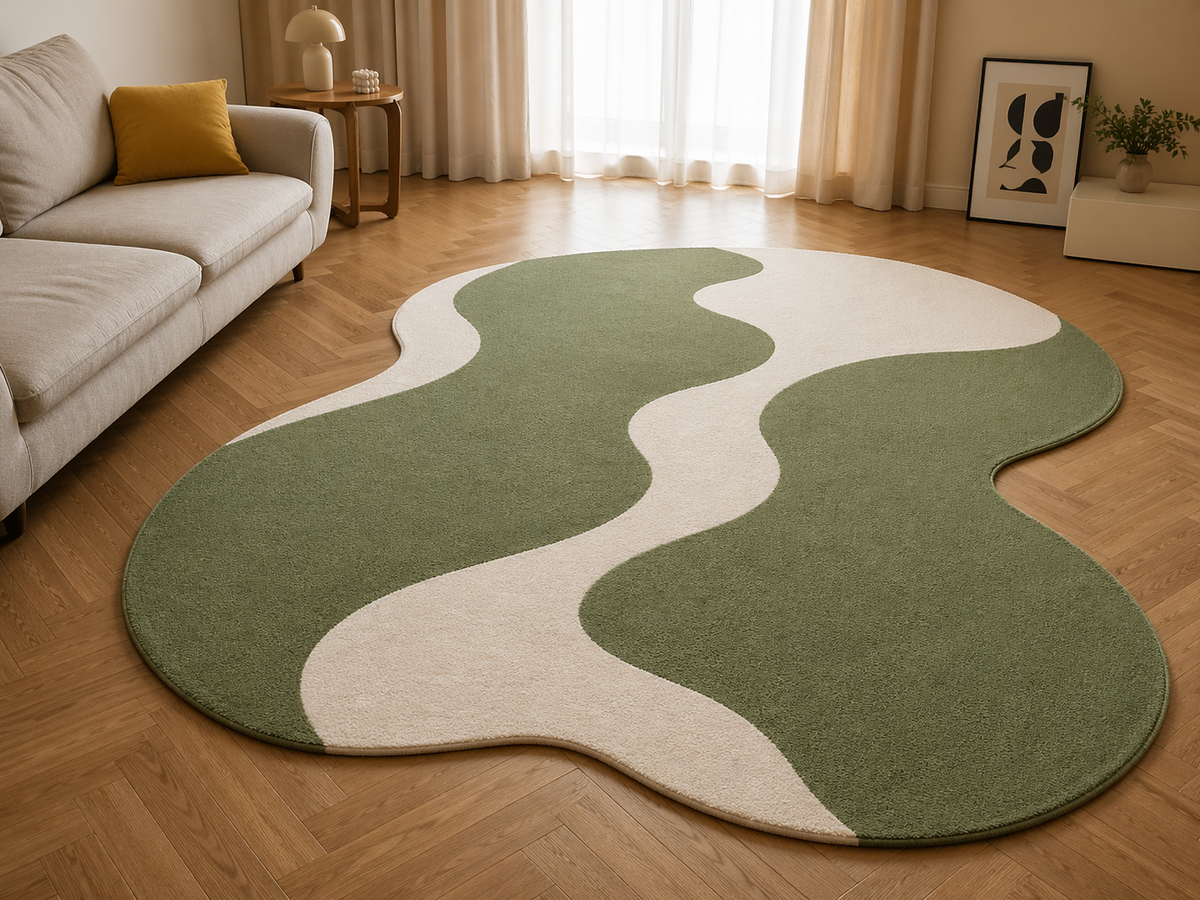 Vibrant Irregular Hand Tufted Carpet