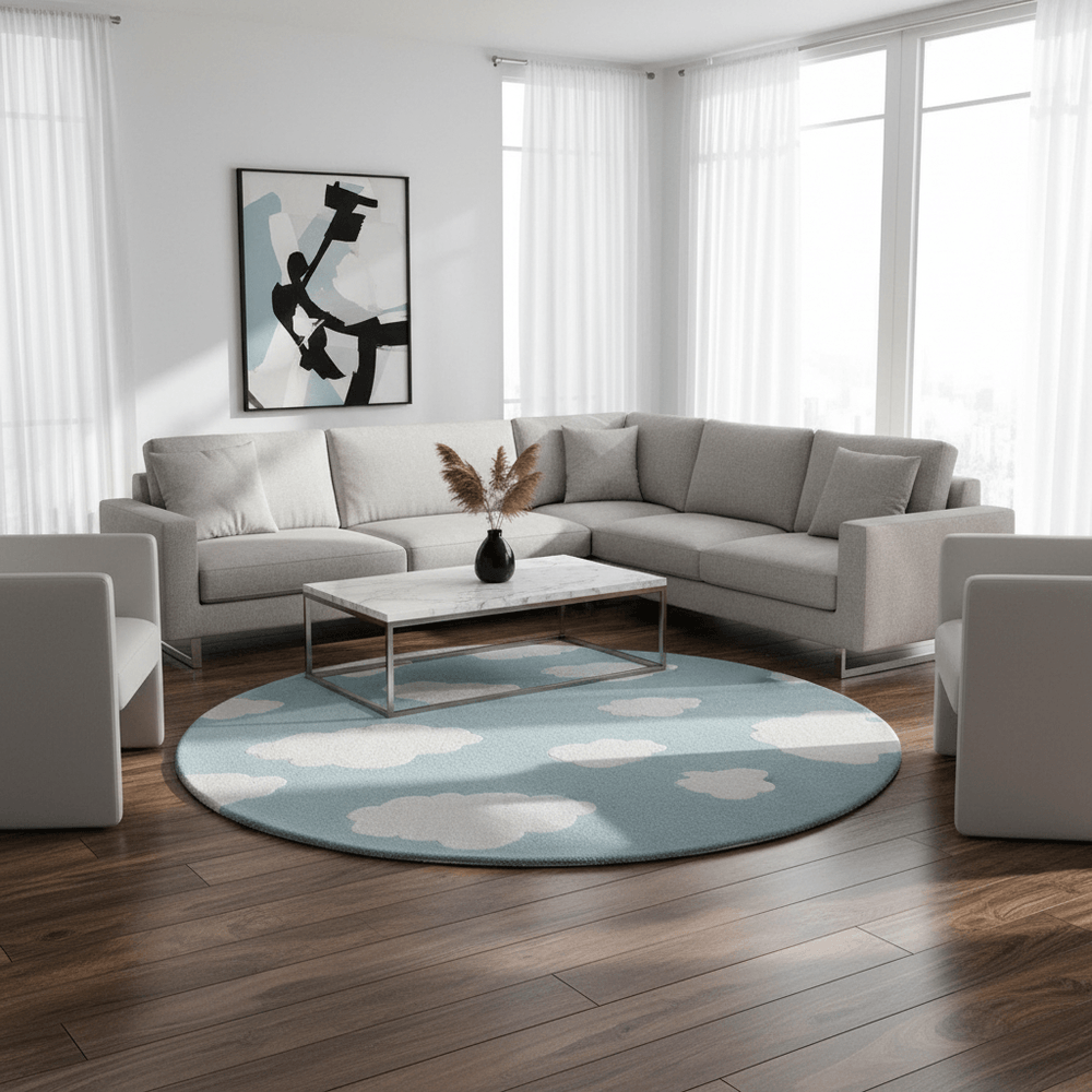 Blizzard Round Hand Tufted Carpet