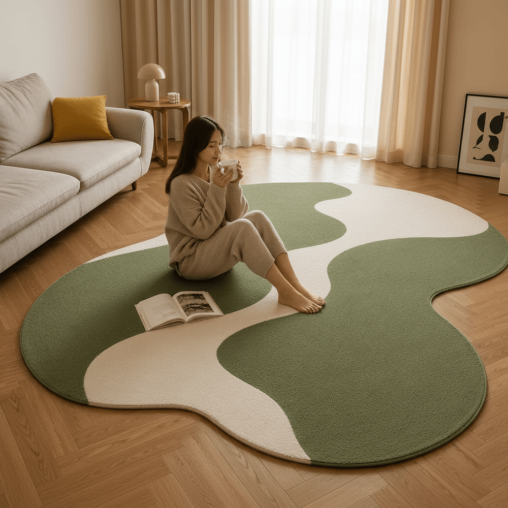 Vibrant Irregular Hand Tufted Carpet