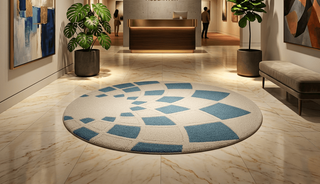 Motif Round Hand Tufted Carpet