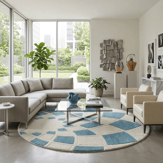 Motif Round Hand Tufted Carpet