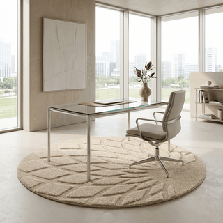 Labyrinth Round Hand Tufted Carpet