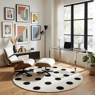 Jacquard Round Hand Tufted Carpet