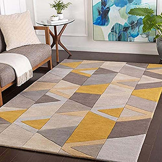 Carpet Planet Multicolor Triangle Hand Tufted Carpet