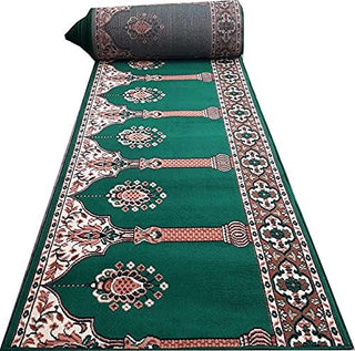 Safa Green Janamaz Carpet for Masjid and Mosque Prayer Mat– Soft and Comfortable