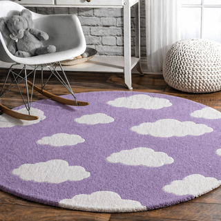 Cloudy Round Hand Tufted Carpet