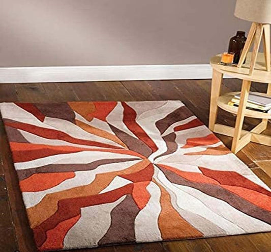 Orange lahar Hand Tufted Carpet