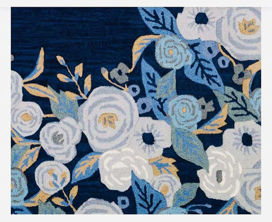 Blue hole Pattern Hand Tufted Carpet