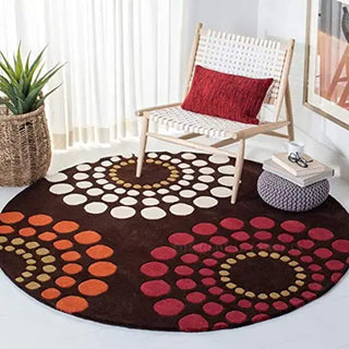 Fuzzique Round Hand Tufted Carpet & Rug