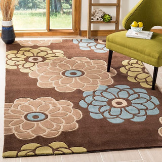 Beige Flower Hand Tufted Carpet