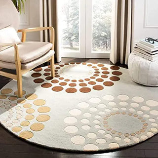 Fluffene Round Hand Tufted Carpet & Rug