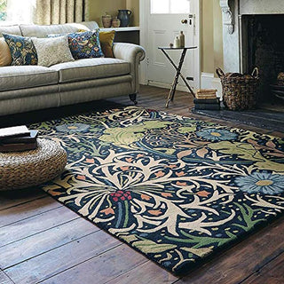 Abstract Leafy Art Hand Tufted Carpet