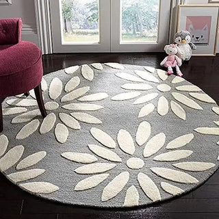 Furryza Round Hand Tufted Carpet & Rug