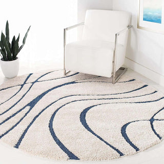 Luxe Round Shaggy Carpet & Rug