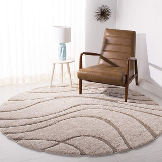 Chic Round Shaggy Carpet & Rug