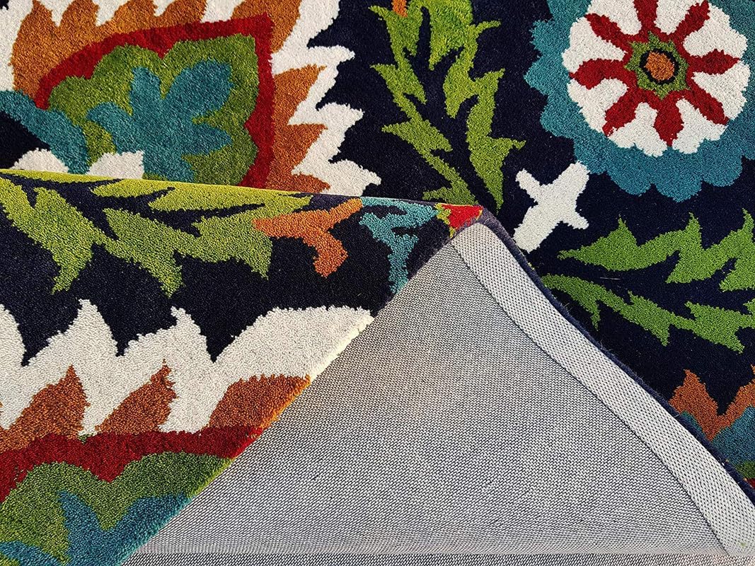 Dark Color Mix Hand Tufted Carpet