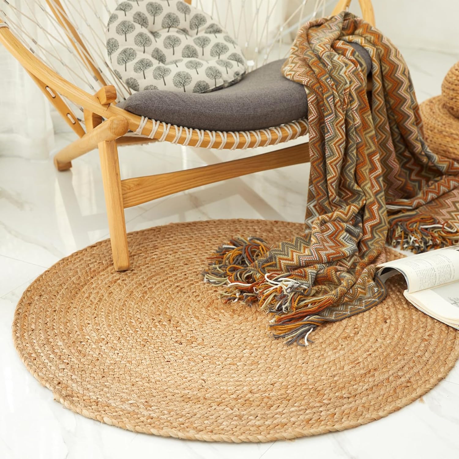 Sutra Round Jute Carpet & Rugs