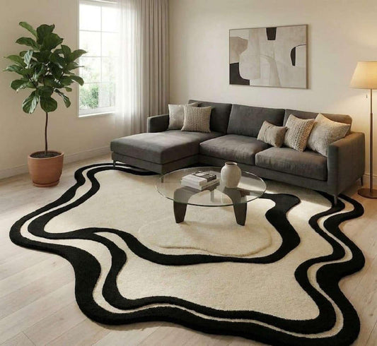 Asymmetric Irregular Hand Tufted Carpet & Rug