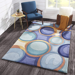 Multicolor Round Pattern Premium Hand Tufted Carpet