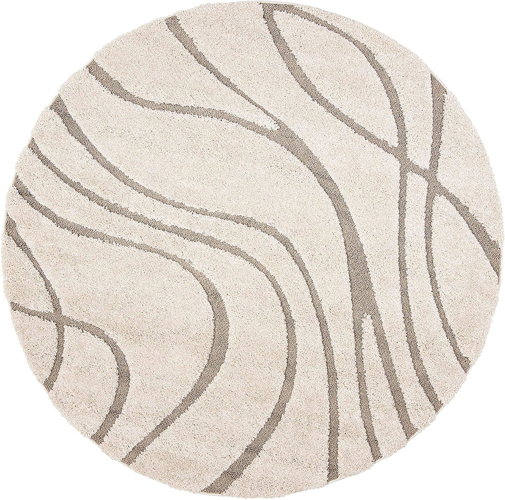 Chic Round Shaggy Carpet & Rug