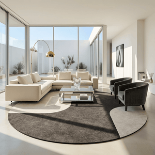 Symmetry Round Hand Tufted Carpet