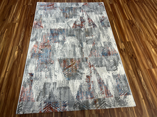 Chrome Petal Modern Carpet & Rug 4x6