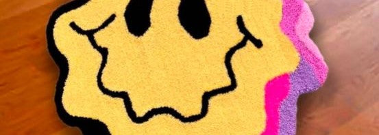 Smiley Face High Quality hand Tufted Rug