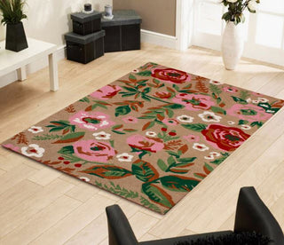 Beautiful Beige Multicolor Hand Tufted Carpet