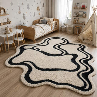 Vintage Irregular Hand Tufted Carpet