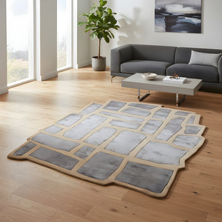 Solid Irregular Hand Tufted Carpet & Rug