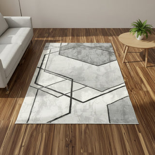 Taupe Trance Modern Carpet & Rug 4x6
