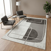 Linen Modern Carpet & Rug 5.3x7.5