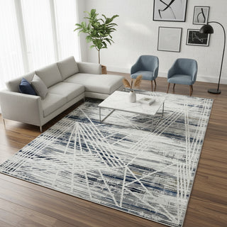 Graphite Grace Modern Carpet & Rug 4x6