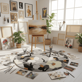 Cozyquest Round Hand Tufted Carpet & Rug