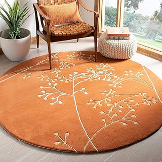 Orbitron Round Hand Tufted Carpet & Rug