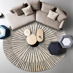 Softique Round Hand Tufted Carpet & Rug