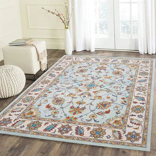 Aqua Persian Hand Tufted Carpet