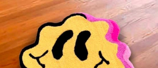 Smiley Face High Quality hand Tufted Rug