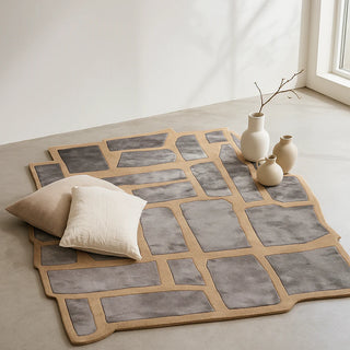 Solid Irregular Hand Tufted Carpet & Rug
