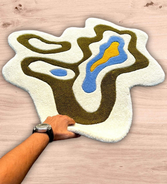 Stream Irregular Hand Tufted Carpet