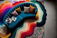 Multicolour Irregular Rug High Quality Premium Carpet