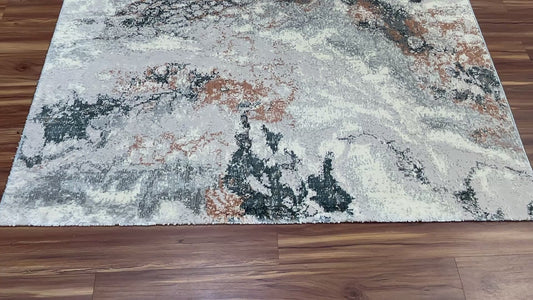 Silver Modern Carpet & Rug 5x7