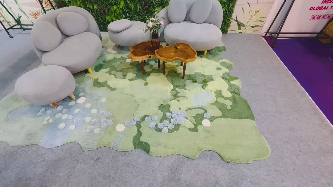 Pearl Moss Hand Tufted Carpet & Rug