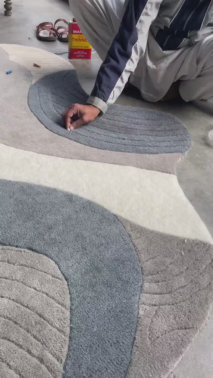 Arc Irregular Hand Tufted Carpet