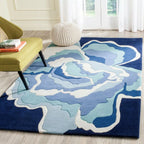 Aqua Splash Hand Tufted Carpet
