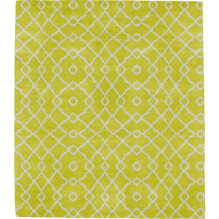 Carpet Planet Yellow Wool Premium Hand Tufted Carpet