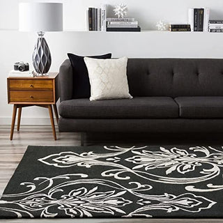 Hand Tufted Modern Design Wool Carpet for Living Room, Bedroom, Drawing Room and Hall  - Black And White