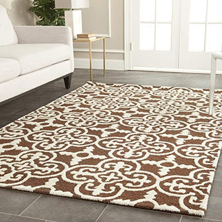 Handmade Export Quality Hi and Low Pile Wool Carpet for Living Room-Bedroom & Hall with 1.00 inch Thickness - Baige Carpet