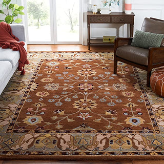 Hand Tufted Modern Design Wool Carpet for Living Room, Bedroom, Drawing Room and Hall  - Rust Persian