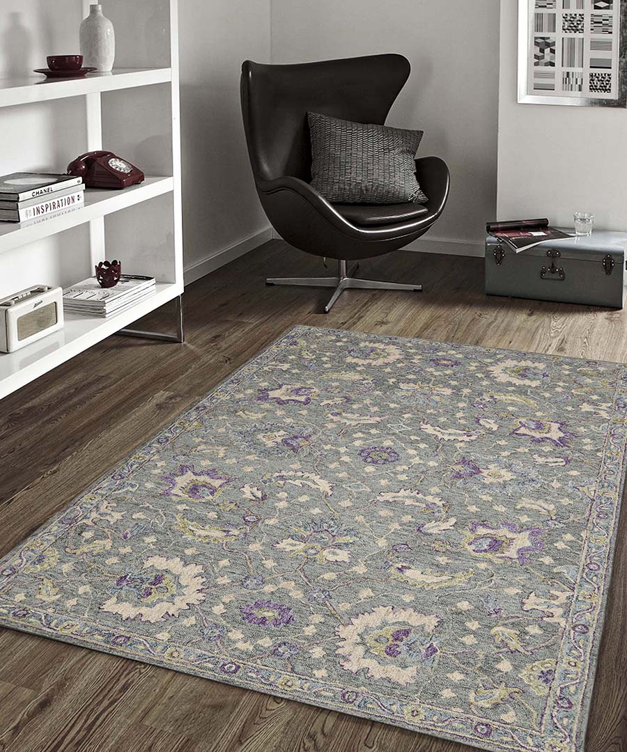 Slate Grey Premium Hand Tufted Carpet
